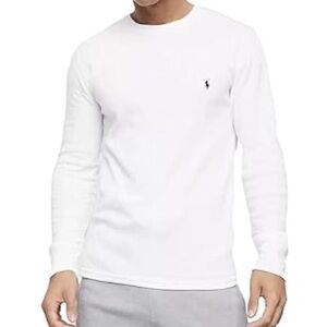 Polo Ralph Lauren Player Logo Long Sleeve T-Shirt Classic Oversized Fit in White